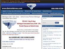 Tablet Screenshot of detroitarms.com